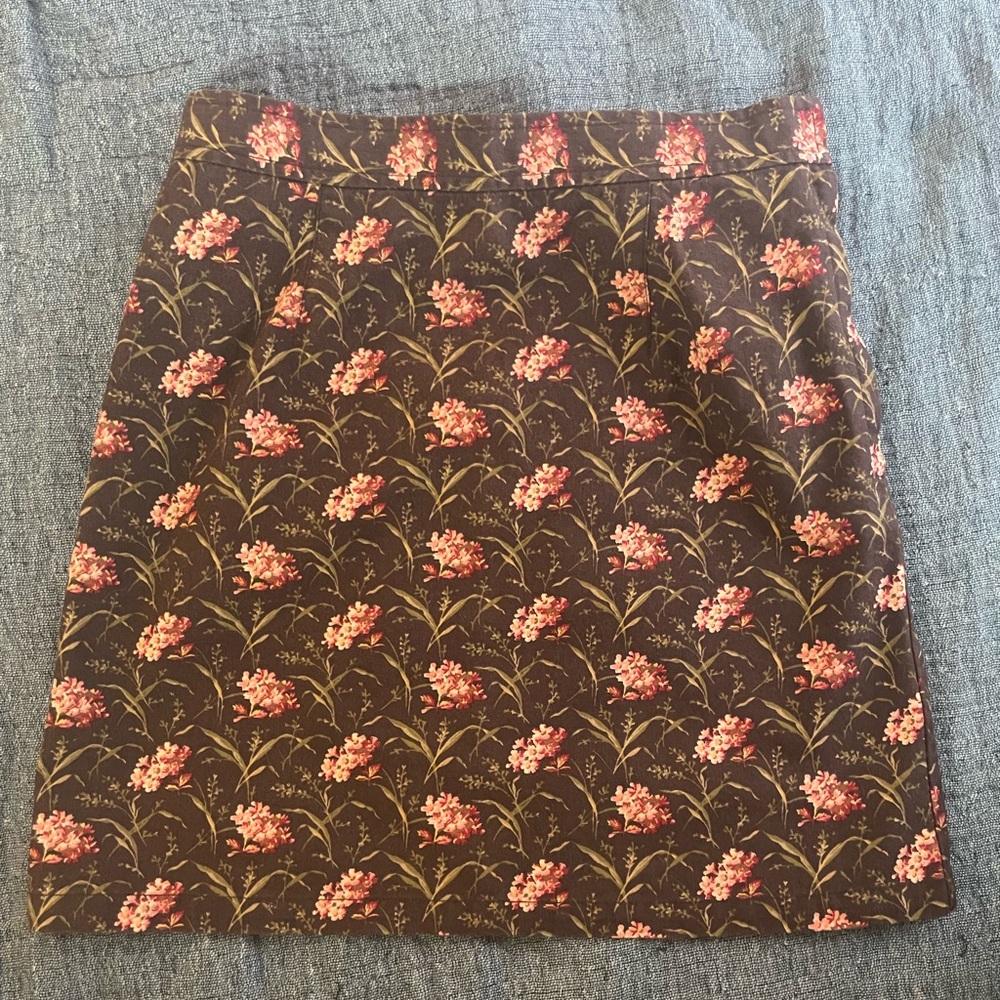 Vintage J Crew Floral Mini Skirt